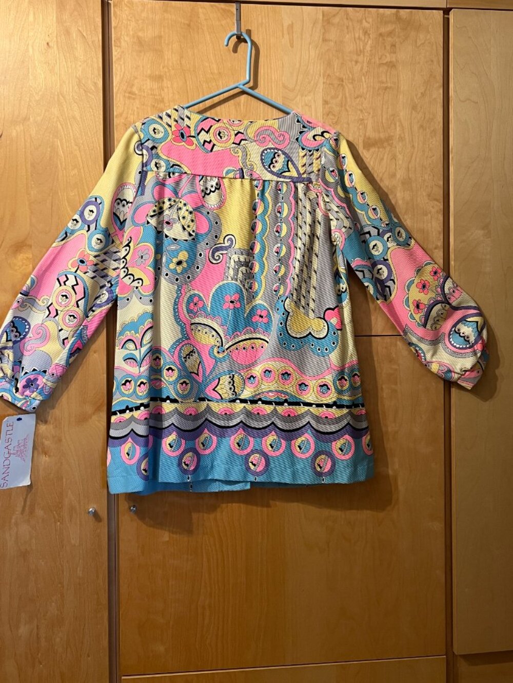 Vintage 1970s Colorful Psychedelic Top or Dress Size Large NWT - Picture 15 of 15